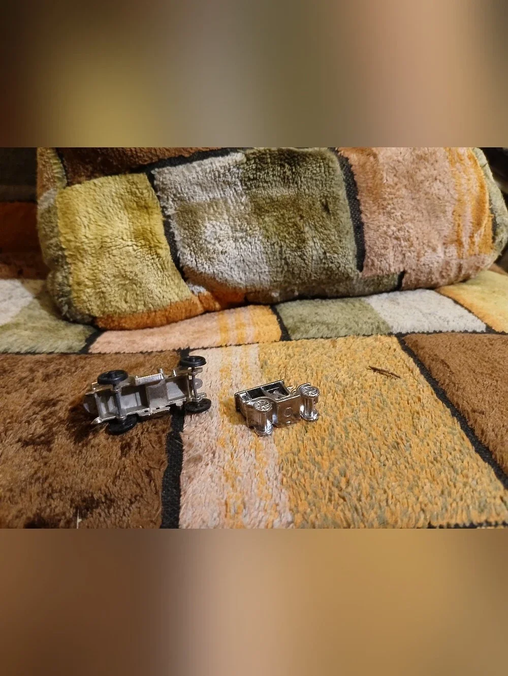 Silver Toy Car Set 2 Metallic Miniature Vehicles